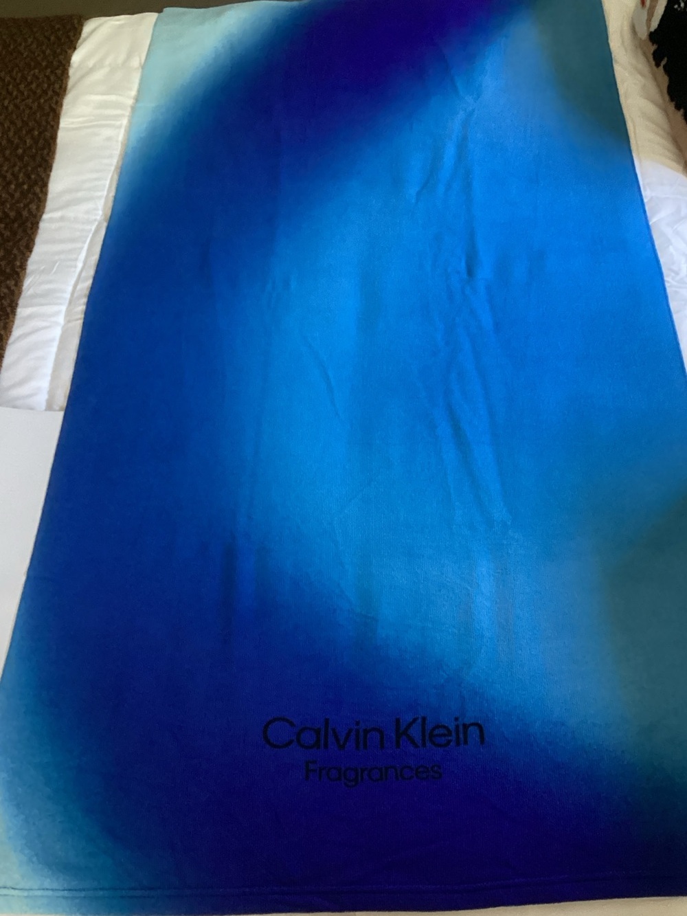 Calvin Klein Ombré Blue Beach Towel NWT